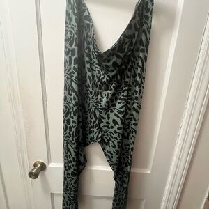 Green and Black Animal Print Leggings